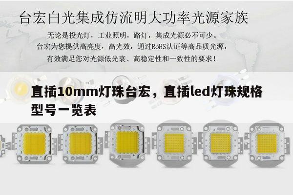 直插10mm灯珠台宏，直插led灯珠规格型号一览表-第1张图片-led灯珠, 贴片led灯珠, 直插led灯珠, 大功率灯珠, 3528灯珠, led灯珠厂家广东台宏光电科技有限公司 服务热线400-689-8189