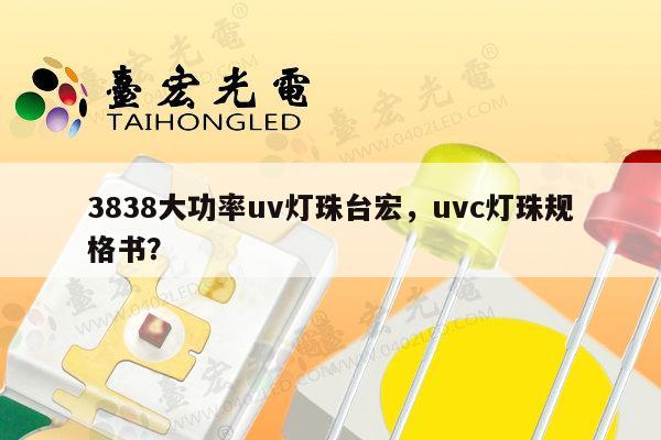 3838大功率uv灯珠台宏，uvc灯珠规格书？-第1张图片-led灯珠, 贴片led灯珠, 直插led灯珠, 大功率灯珠, 3528灯珠, led灯珠厂家广东台宏光电科技有限公司 服务热线400-689-8189