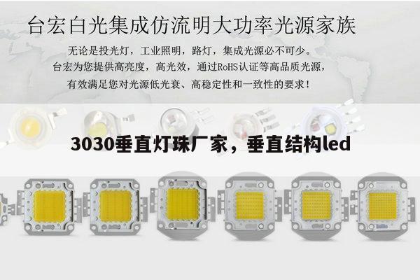 3030垂直灯珠厂家，垂直结构led-第1张图片-led灯珠, 贴片led灯珠, 直插led灯珠, 大功率灯珠, 3528灯珠, led灯珠厂家广东台宏光电科技有限公司 服务热线400-689-8189
