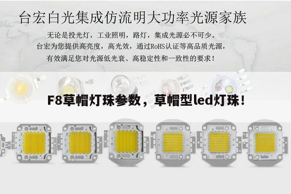 F8草帽灯珠参数，草帽型led灯珠！-第1张图片-led灯珠, 贴片led灯珠, 直插led灯珠, 大功率灯珠, 3528灯珠, led灯珠厂家广东台宏光电科技有限公司 服务热线400-689-8189