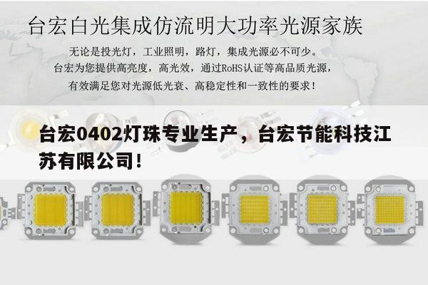 台宏0402灯珠专业生产，台宏节能科技江苏有限公司！-第1张图片-led灯珠, 贴片led灯珠, 直插led灯珠, 大功率灯珠, 3528灯珠, led灯珠厂家广东台宏光电科技有限公司 服务热线400-689-8189