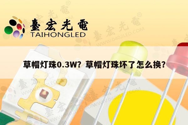 草帽灯珠0.3W？草帽灯珠坏了怎么换？-第1张图片-led灯珠, 贴片led灯珠, 直插led灯珠, 大功率灯珠, 3528灯珠, led灯珠厂家广东台宏光电科技有限公司 服务热线400-689-8189