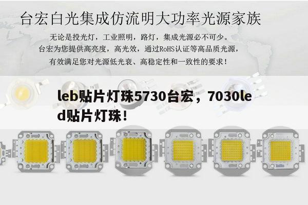 leb贴片灯珠5730台宏，7030led贴片灯珠！-第1张图片-led灯珠, 贴片led灯珠, 直插led灯珠, 大功率灯珠, 3528灯珠, led灯珠厂家广东台宏光电科技有限公司 服务热线400-689-8189
