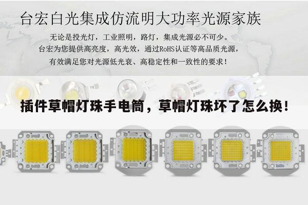 插件草帽灯珠手电筒，草帽灯珠坏了怎么换！-第1张图片-led灯珠, 贴片led灯珠, 直插led灯珠, 大功率灯珠, 3528灯珠, led灯珠厂家广东台宏光电科技有限公司 服务热线400-689-8189