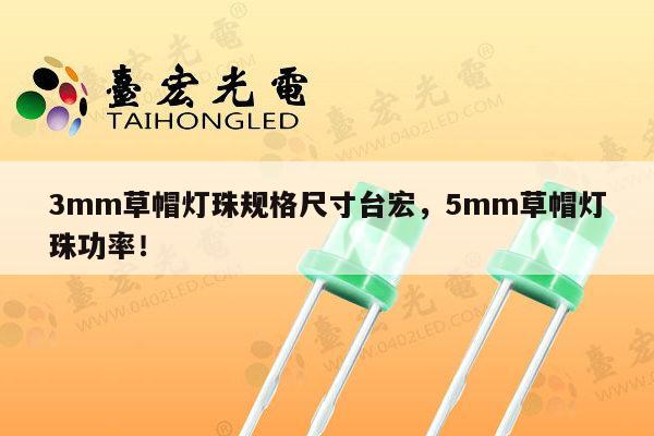 3mm草帽灯珠规格尺寸台宏，5mm草帽灯珠功率！-第1张图片-led灯珠, 贴片led灯珠, 直插led灯珠, 大功率灯珠, 3528灯珠, led灯珠厂家广东台宏光电科技有限公司 服务热线400-689-8189