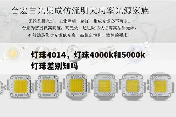 灯珠4014，灯珠4000k和5000k灯珠差别知吗-第1张图片-led灯珠, 贴片led灯珠, 直插led灯珠, 大功率灯珠, 3528灯珠, led灯珠厂家广东台宏光电科技有限公司 服务热线400-689-8189