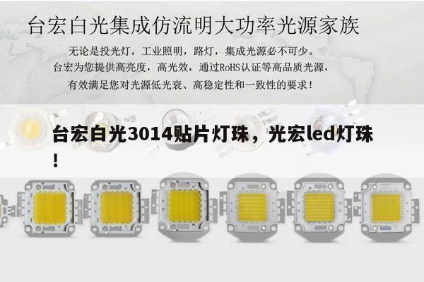 台宏白光3014贴片灯珠，光宏led灯珠！-第1张图片-led灯珠, 贴片led灯珠, 直插led灯珠, 大功率灯珠, 3528灯珠, led灯珠厂家广东台宏光电科技有限公司 服务热线400-689-8189