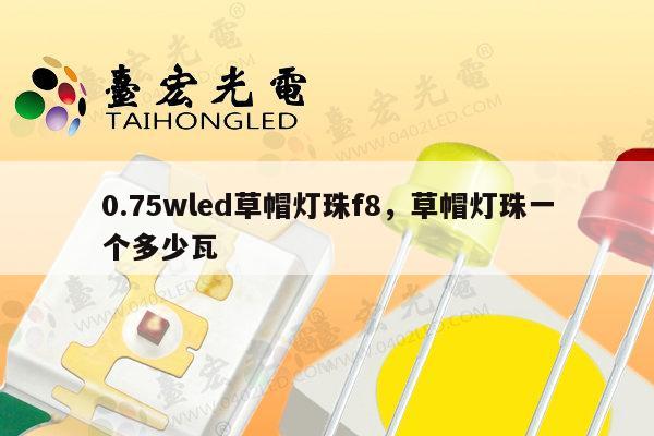 0.75wled草帽灯珠f8,草帽灯珠一个多少瓦-第1张图片-led灯珠, 贴片led灯珠, 直插led灯珠, 大功率灯珠, 3528灯珠, led灯珠厂家广东台宏光电科技有限公司 服务热线400-689-8189 0.75wled草帽灯珠f8,草帽灯珠一个多少瓦-第1张图片-led灯珠, 贴片led灯珠, 直插led灯珠, 大功率灯珠, 3528灯珠, led灯珠厂家广东台宏光电科技有限公司 服务热线400-689-8189