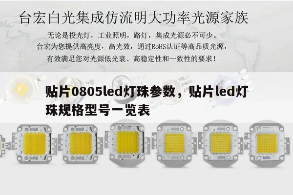 贴片0805led灯珠参数，贴片led灯珠规格型号一览表-第1张图片-led灯珠, 贴片led灯珠, 直插led灯珠, 大功率灯珠, 3528灯珠, led灯珠厂家广东台宏光电科技有限公司 服务热线400-689-8189
