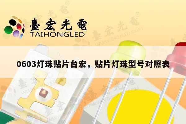 0603灯珠贴片台宏，贴片灯珠型号对照表-第1张图片-led灯珠, 贴片led灯珠, 直插led灯珠, 大功率灯珠, 3528灯珠, led灯珠厂家广东台宏光电科技有限公司 服务热线400-689-8189