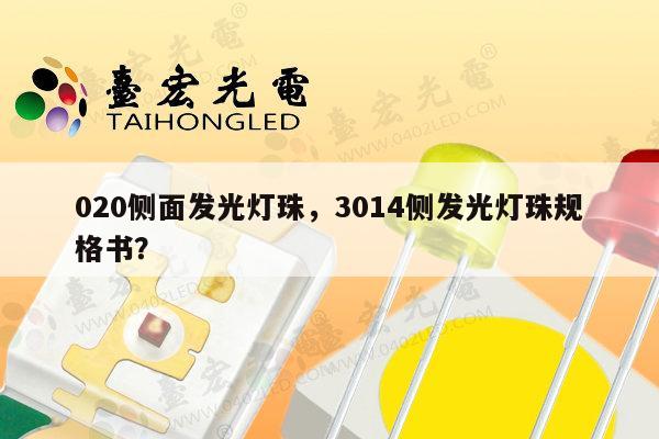 020侧面发光灯珠，3014侧发光灯珠规格书？-第1张图片-led灯珠, 贴片led灯珠, 直插led灯珠, 大功率灯珠, 3528灯珠, led灯珠厂家广东台宏光电科技有限公司 服务热线400-689-8189