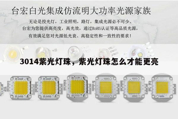 3014紫光灯珠，紫光灯珠怎么才能更亮-第1张图片-led灯珠, 贴片led灯珠, 直插led灯珠, 大功率灯珠, 3528灯珠, led灯珠厂家广东台宏光电科技有限公司 服务热线400-689-8189