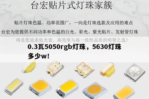 0.3瓦5050rgb灯珠，5630灯珠多少w！-第1张图片-led灯珠, 贴片led灯珠, 直插led灯珠, 大功率灯珠, 3528灯珠, led灯珠厂家广东台宏光电科技有限公司 服务热线400-689-8189