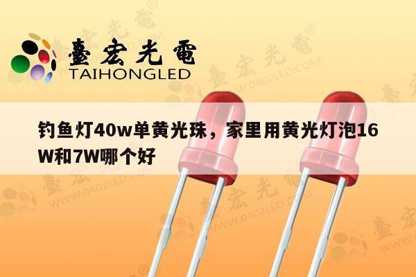 钓鱼灯40w单黄光珠,家里用黄光灯泡16W和7W哪个好-第1张图片-led灯珠, 贴片led灯珠, 直插led灯珠, 大功率灯珠, 3528灯珠, led灯珠厂家广东台宏光电科技有限公司 服务热线400-689-8189 钓鱼灯40w单黄光珠,家里用黄光灯泡16W和7W哪个好-第1张图片-led灯珠, 贴片led灯珠, 直插led灯珠, 大功率灯珠, 3528灯珠, led灯珠厂家广东台宏光电科技有限公司 服务热线400-689-8189