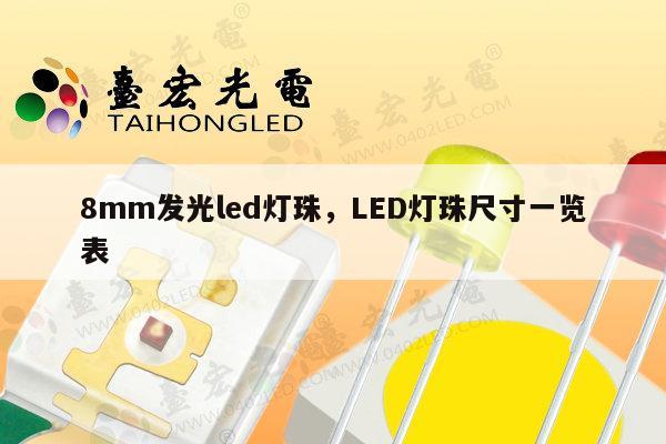 8mm发光led灯珠,LED灯珠尺寸一览表-第1张图片-led灯珠, 贴片led灯珠, 直插led灯珠, 大功率灯珠, 3528灯珠, led灯珠厂家广东台宏光电科技有限公司 服务热线400-689-8189 8mm发光led灯珠,LED灯珠尺寸一览表-第1张图片-led灯珠, 贴片led灯珠, 直插led灯珠, 大功率灯珠, 3528灯珠, led灯珠厂家广东台宏光电科技有限公司 服务热线400-689-8189